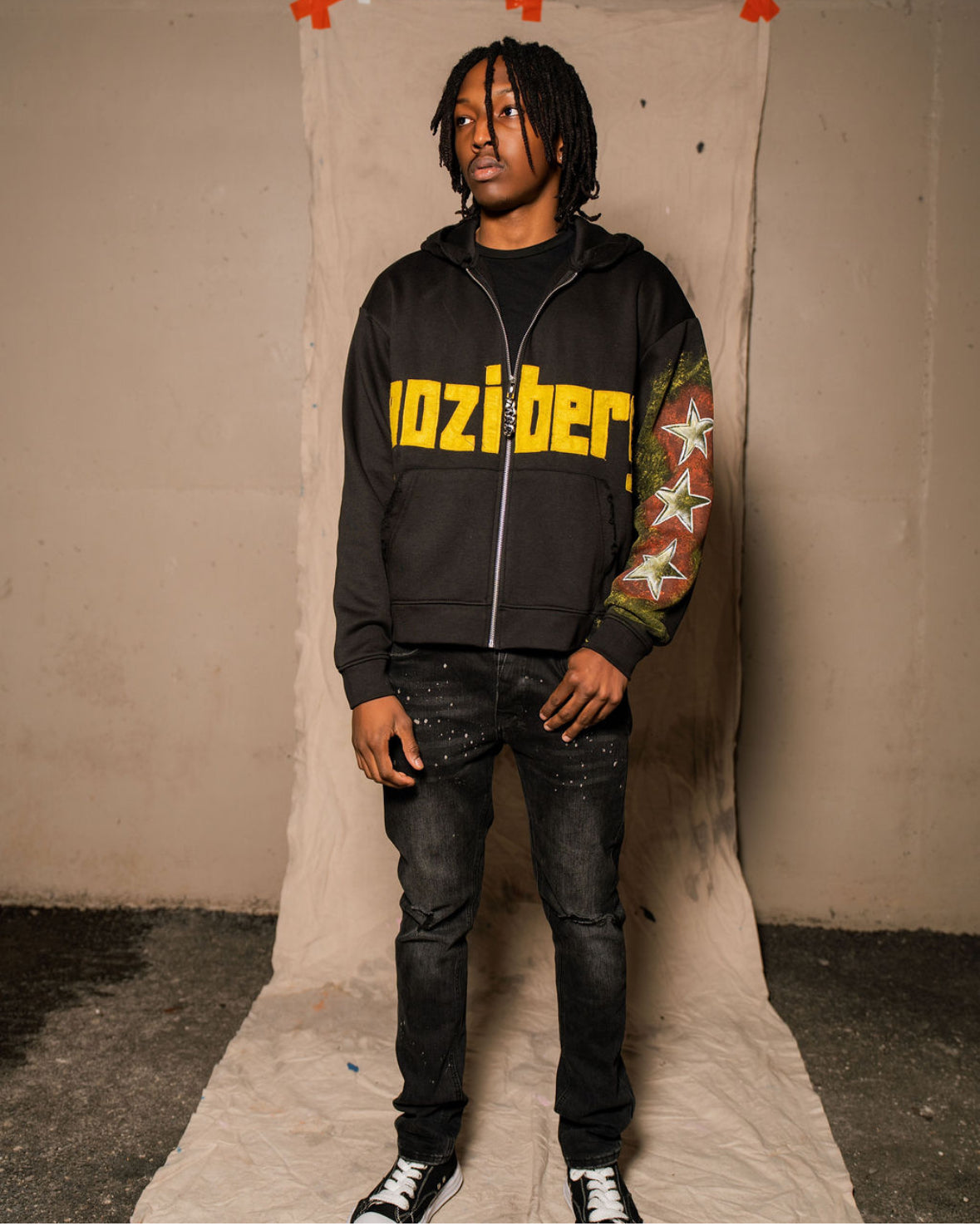 PBM HONEY BLACK ZIP UP